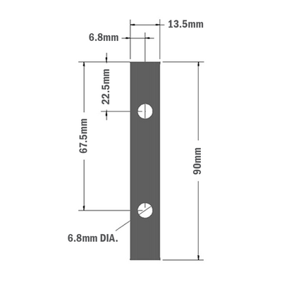 41-300-1 MODULAR SOLUTIONS PROFILE FASTNER<br>90MM LONG T-SLOT BAR